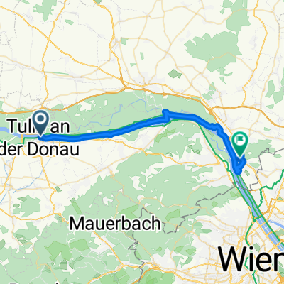 Tulln an der Donau nach Anton-Hanakgasse, Langenzersdorf