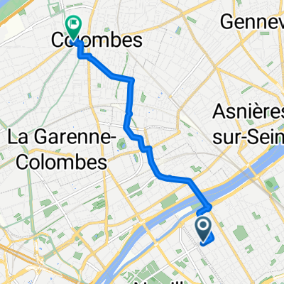 Rue Paul Vaillant-Couturier, Levallois-Perret à Rue Gabriel Péri, Colombes