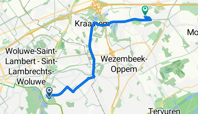 Avenue Edmond Parmentier, Woluwe-Saint-Pierre à Panoramalaan, Zaventem