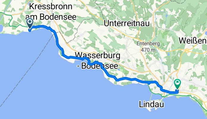 Tunau, Kressbronn am Bodensee naar Kemptener Straße, Lindau