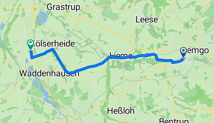 Steinweg, Lemgo nach Wettbreden, Bad Salzuflen