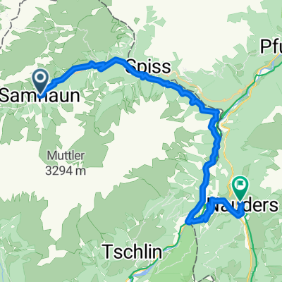 Votlasstrasse, Samnaun Dorf nach Nauders, Nauders