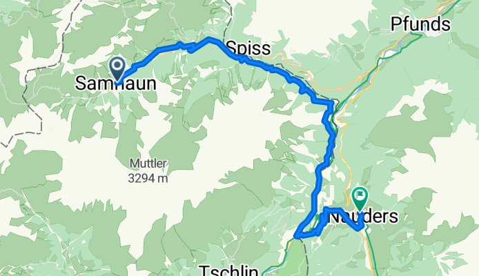 Votlasstrasse, Samnaun Dorf nach Nauders, Nauders