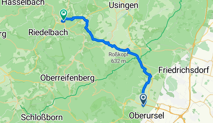 Dornbachstraße, Oberursel (Taunus) nach Weilnauer Straße, Weilrod