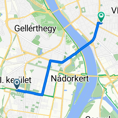 Route in Budapest