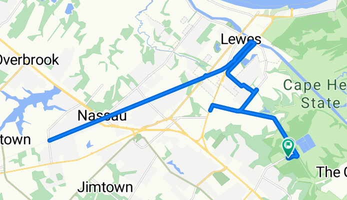 Wolfe Neck Rd, Rehoboth Beach to Wolfe Neck Rd, Rehoboth Beach