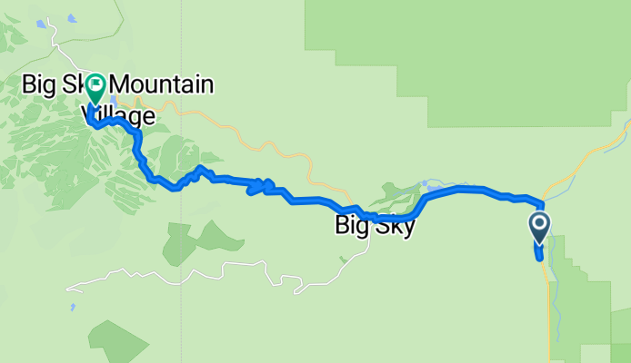 Frenchman Rd, Gallatin Gateway to Big Sky Resort Rd, Big Sky