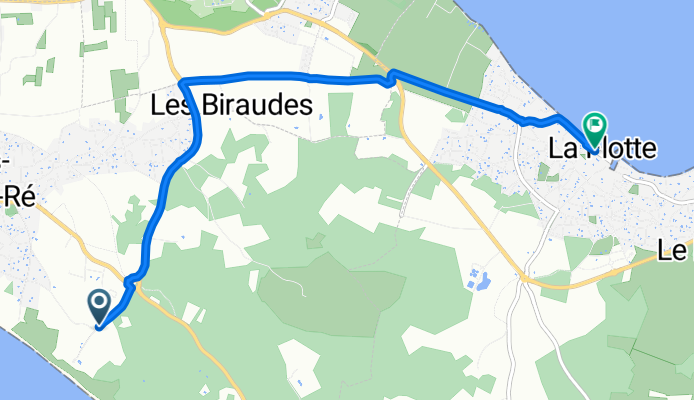 Route de Gros Jonc, Le Bois-Plage-en-Ré nach Cours Félix Faure, La Flotte