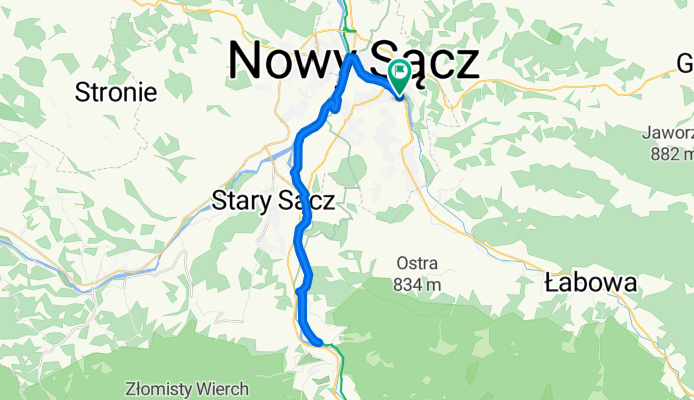 Browarna, Nowy Sącz do Browarna, Nowy Sącz