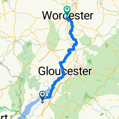 Berkeley to Worcester Bike Map