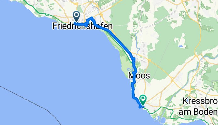 Stadtbahnhof, Friedrichshafen nach Marktplatz, Langenargen