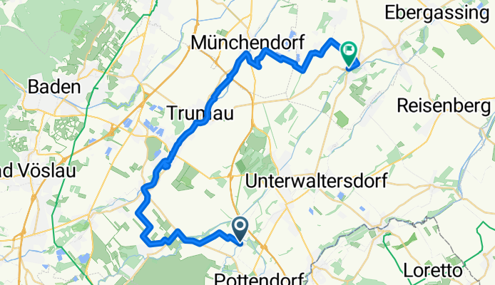 Triestingau Radweg – Ausblick auf die Fischa Runde von Moosbrunn. 🚴‍♂️🚴
