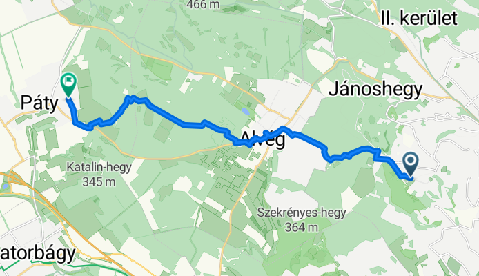 Széchenyi hegy to Páty