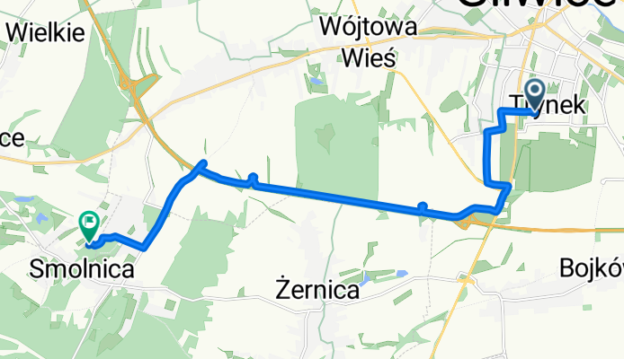 P Bardowskiego, Gliwice do Wrzosowa, Smolnica