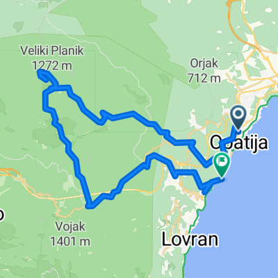 Put u Bregi, Opatija nach Obalno Setaliste Franza Josefe I, Opatija