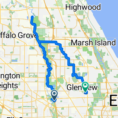 Des Plaines to Harrison St, Glenview