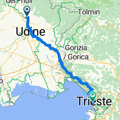 Via Belvedere, Tricesimo nach Piazza di Cavana, Triest