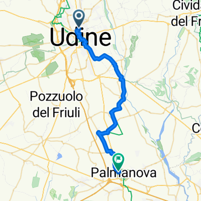 Via Ramandolo, Udine nach Viale della Stazione, Palmanova