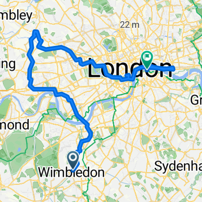 Parkwood Road, London to Thames Path, London