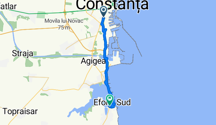 Bulevardul 1 Mai, Constanța to Bulevardul Republicii, Eforie