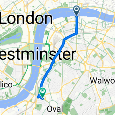 Thames Path, London to Cycle Superhighway 5, London