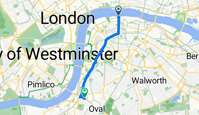 Thames Path, London to Cycle Superhighway 5, London