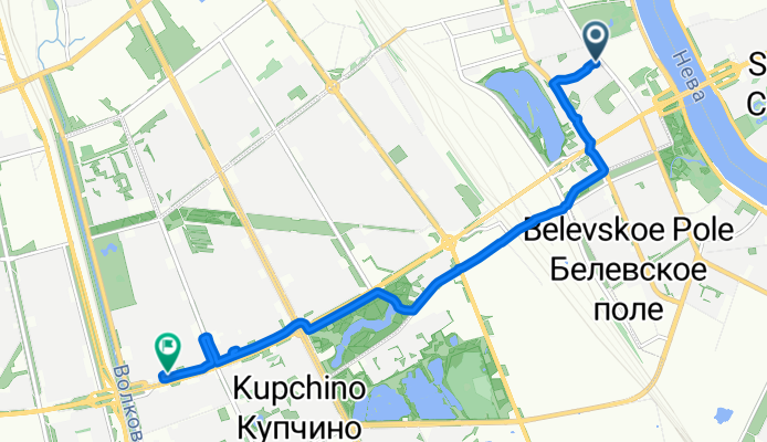 улица Бабушкина, Санкт-Петербург до проспект Славы, Санкт-Петербург