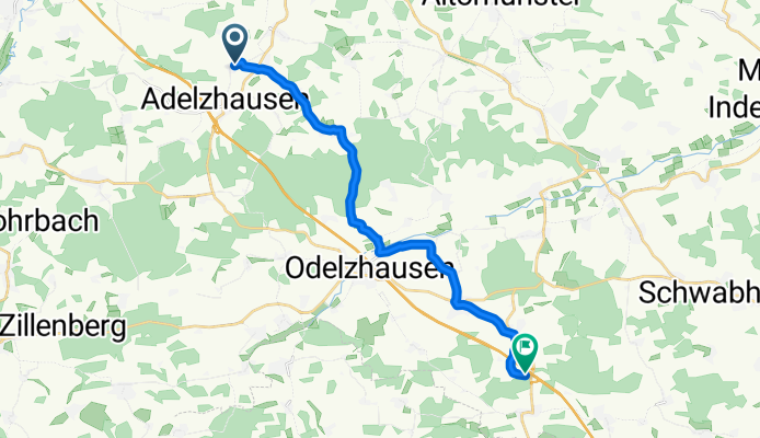 Dorfstraße, Adelzhausen nach Ohmstraße, Sulzemoos