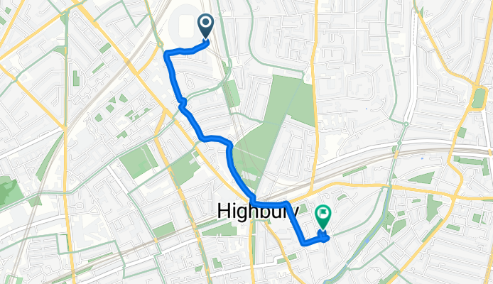 Islington, London to Canonbury Place, London
