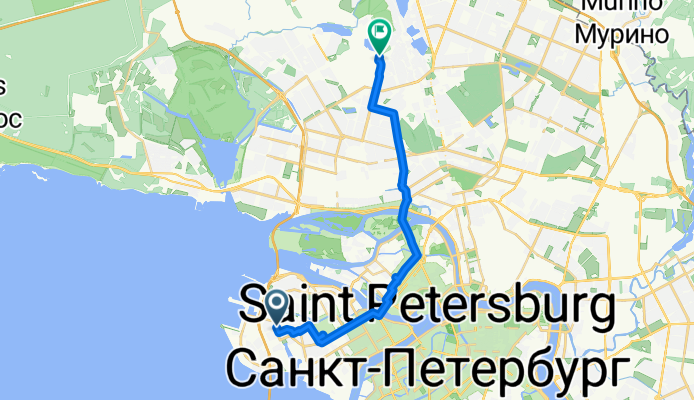 Кораблестроителей улица, Санкт-Петербург до Новосельковская улица, Санкт-Петербург