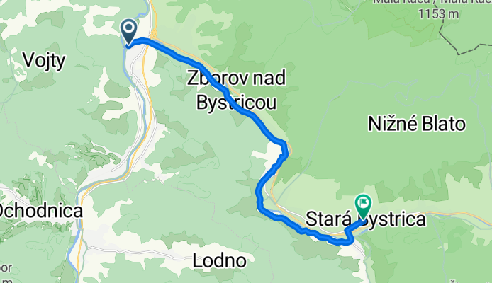 Krásno nad Kysucou, Krásno nad Kysucou to Stará Bystrica, Stará Bystrica
