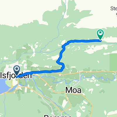 Route nach Isfjorden