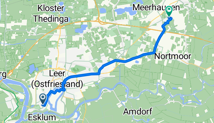 Bgm-Pustau-Straße, Leer (Ostfriesland) nach Coordes Kamp, Brinkum