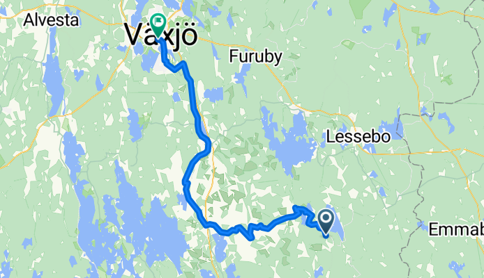 From Korro via Linneryd to Växjö