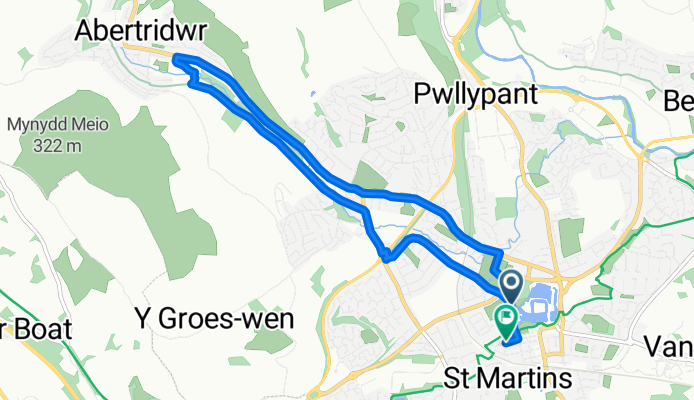 Crescent Road, Caerphilly to Claude Road, Caerphilly