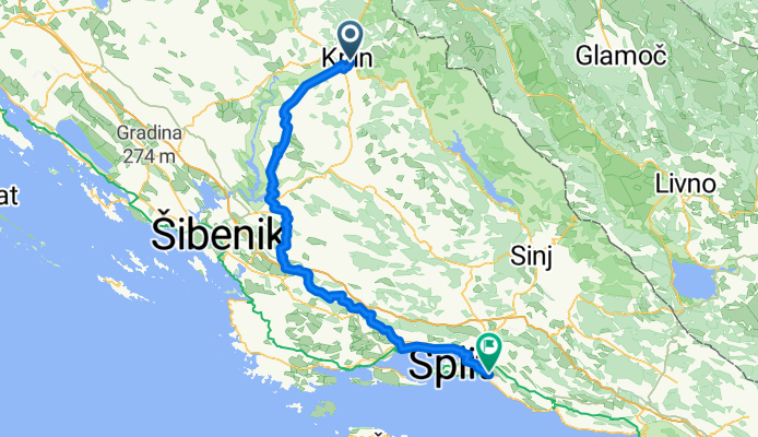 21 06 Von Knin bis Podstrana KEINE Bundesstr, 119km