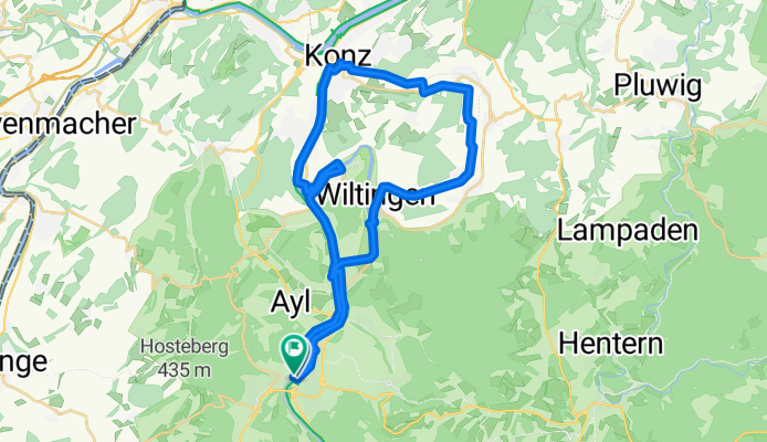 van Saarburg via de oude Saar arm naar Konz