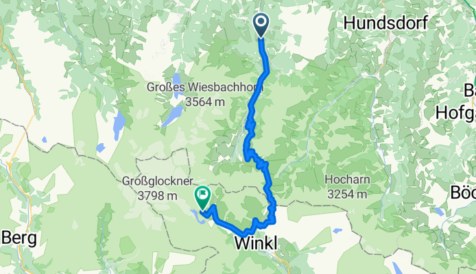 Zeller Fusch, Fusch an der Großglocknerstraße nach Winkl, Heiligenblut am Großglockner