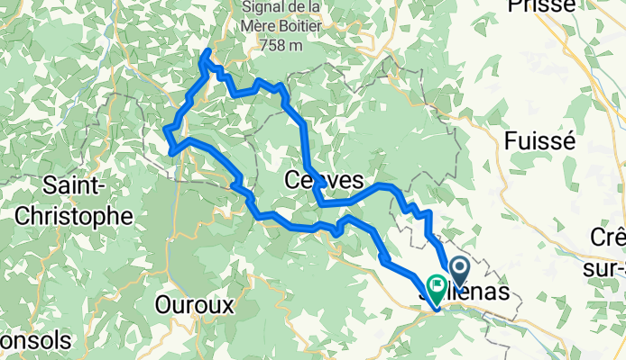 Tramayes via Cenves, return via  Germolles