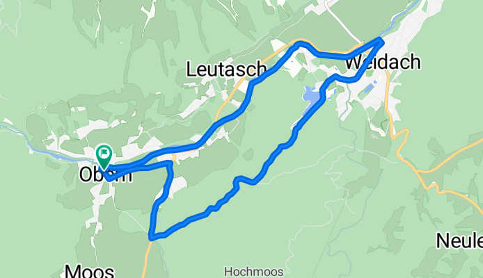 Route im Leutaschtal