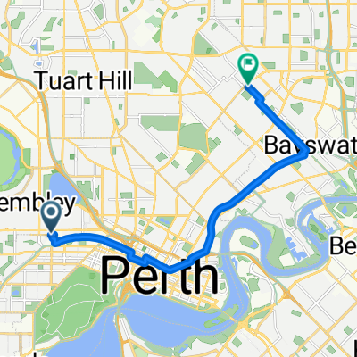 Salvado Rd, Subiaco to Kennedy Rd, Morley