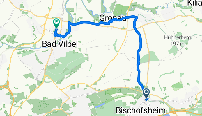 An der Pforte, Maintal nach Bahnhofsplatz, Bad Vilbel