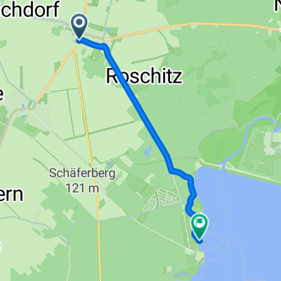 Oßniger Dorfstraße nach Alte Poststraße