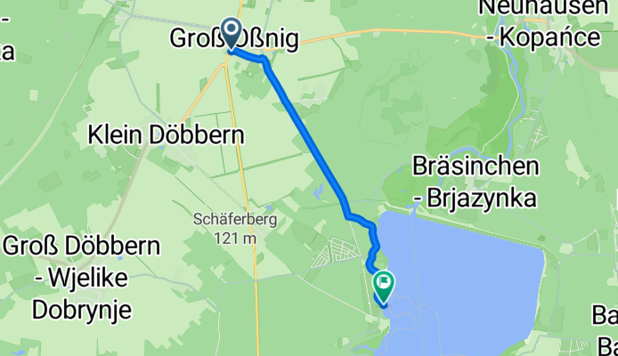 Oßniger Dorfstraße nach Alte Poststraße