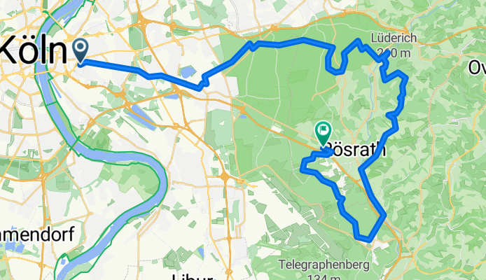 An der Pulvermühle, Köln nach Dachskuhl, Lohmar