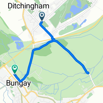 Loddon Road, Bungay to Nethergate Street, Bungay