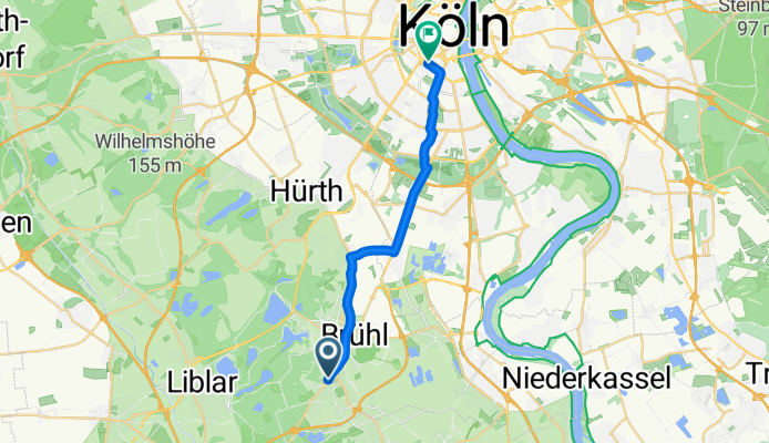 Euskirchener Straße, Brühl nach Am Weidenbach, Köln