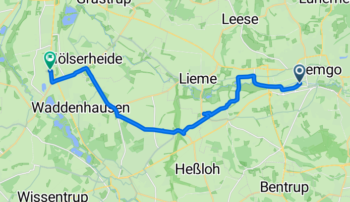 Steinweg, Lemgo nach Wettbreden, Bad Salzuflen
