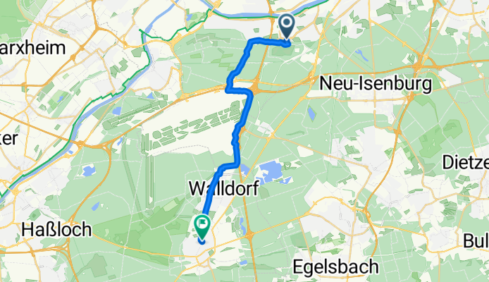 Lyoner Straße, Frankfurt am Main nach Kurt-Oeser-Weg, Mörfelden-Walldorf