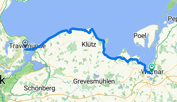 ETAPPE 1 TRAVEMUNDE - WISMAR 56,9 KM